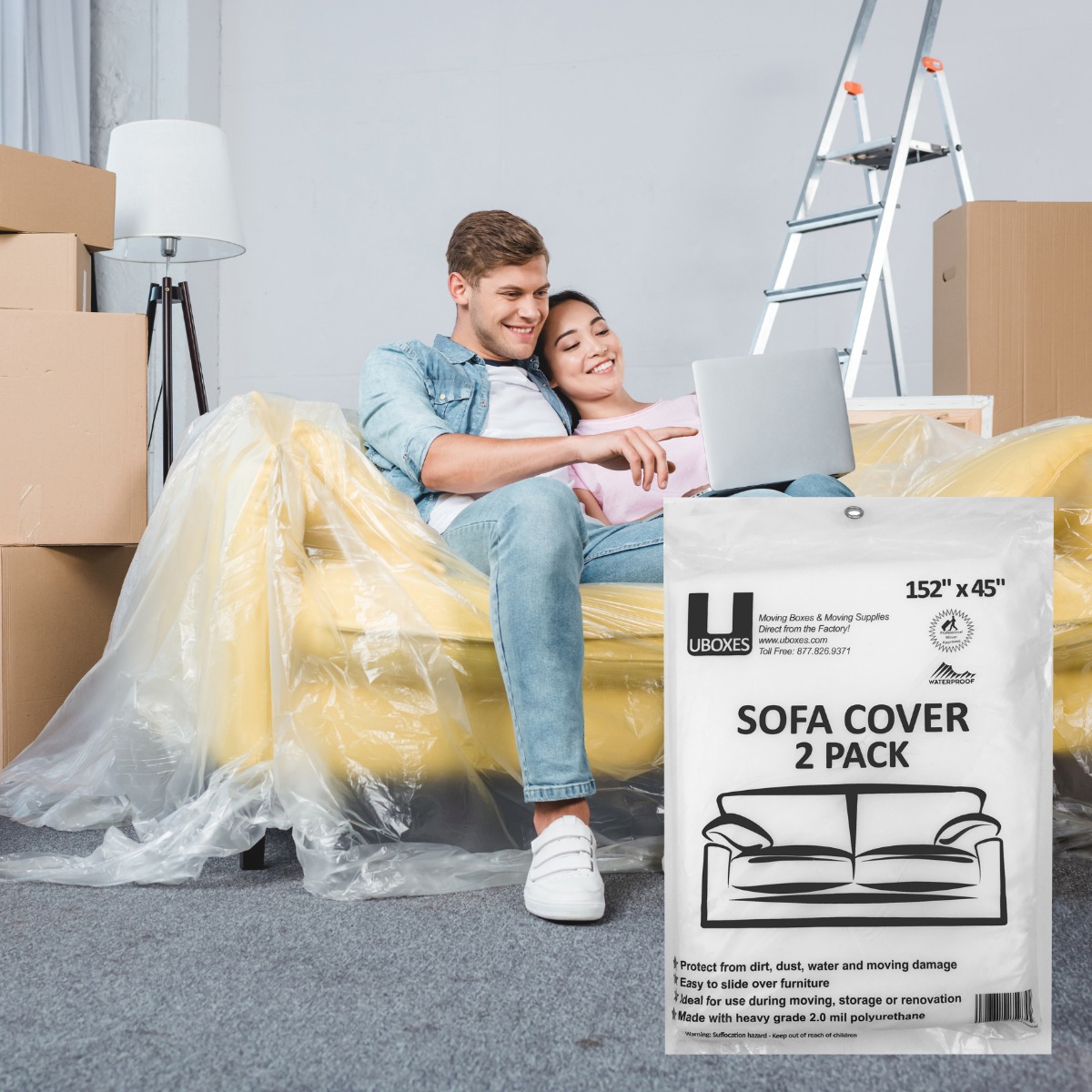 Sofa Moving Covers 2 Pack 45 x 152 Moving & Storage Bags Uboxes